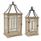Edge Collections-23", 31"-Brown-Contemporary Decorative Lanterns for Home Decor-2 set
